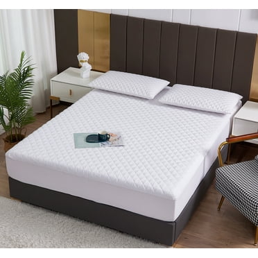 Elif Mattress Protector Fitted Waterproof Quilted Cooling Cover, California King