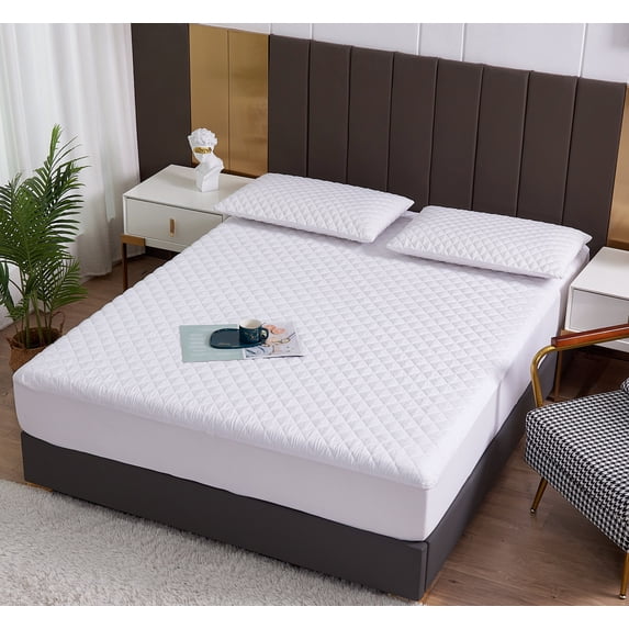 Elif Mattress Protector Waterproof Cooling Quilted Cover, King