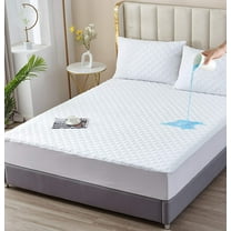 Elif Mattress Protector Waterproof Quilted Fitted Cover, Twin