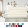 thumbnail image 1 of Elif Queen Size Bed Sheets Set Microfiber Machine Washable, Ivory, 1 of 5