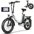 thumbnail image 1 of Elifine 20" 3.0 Fat Tire Electric Bike, 500W Foldable Electric Bicycle, 48V 10.4Ah Removable Battery, Max 19.8mph Commuter Ebike, LCD Meter Electric Bike for Adults White UL 2849 Certified, 1 of 11