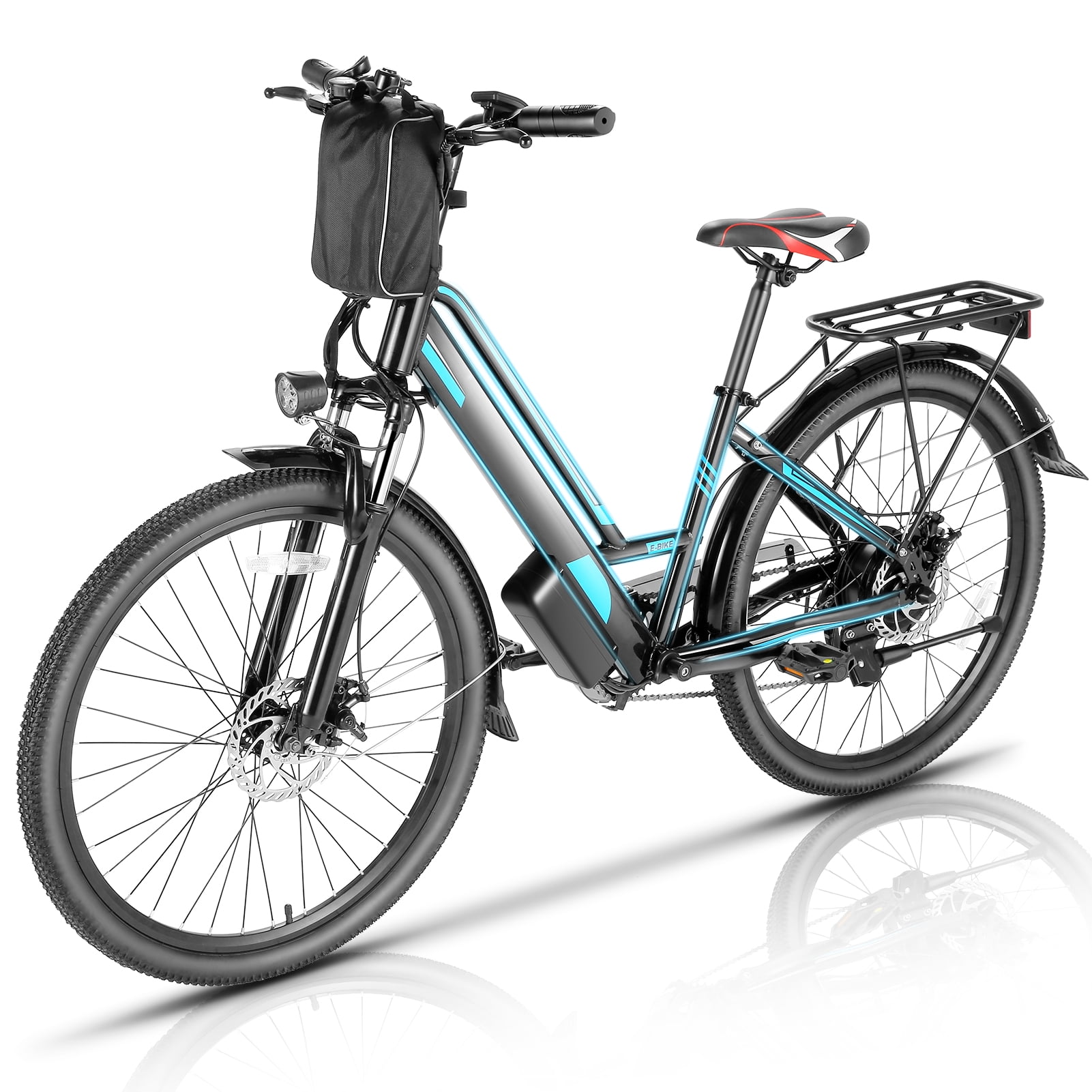 Elifine 26'' 500W Electric Bike for Adults, 50 Miles Electric Bicycle with 5 Riding Modes, 48V 7