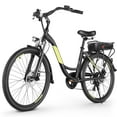 thumbnail image 1 of Elifine 26" Electric Bike for Adults, 350W Electric Cruiser Bike, 48V 10.4Ah Battery City Ebike with 5 Riding Modes, 7-Speed, 19.8MPH, Suspension Fork and Rear Rack, E Bicycle for Women, Men, UL2849, 1 of 9