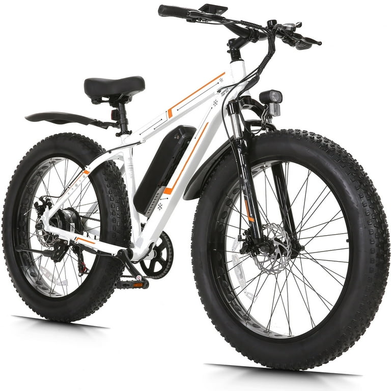 48v 500w E Bike Elifine Fat Tire Electric Bike, 624Wh Battery, 48V