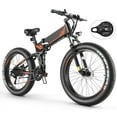 thumbnail image 1 of Elifine 26"x4" Folding Fat Tire Electric Bike, Full Suspensions, 500W Ebike, 5 Riding Modes, 48V 10.4Ah Battery, 21 Speed, LCD, All Terrain E Bike for Adult UL2849, 1 of 10