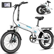 Elifine 500W 20" Folding Electric Bike for Adults, Full Suspension Foldable Ebike with 5 Riding Modes, 48V 7.8Ah Battery, Aluminum Alloy Commuter Electric Bicycle for Men Women UL2849