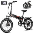 thumbnail image 1 of Elifine 500W 20" Folding Electric Bike for Adults, Full Suspension Foldable Ebike with 5 Riding Modes, 48V 7.8Ah Battery, Aluminum Alloy Commuter Electric Bicycle for Men Women UL2849, 1 of 8