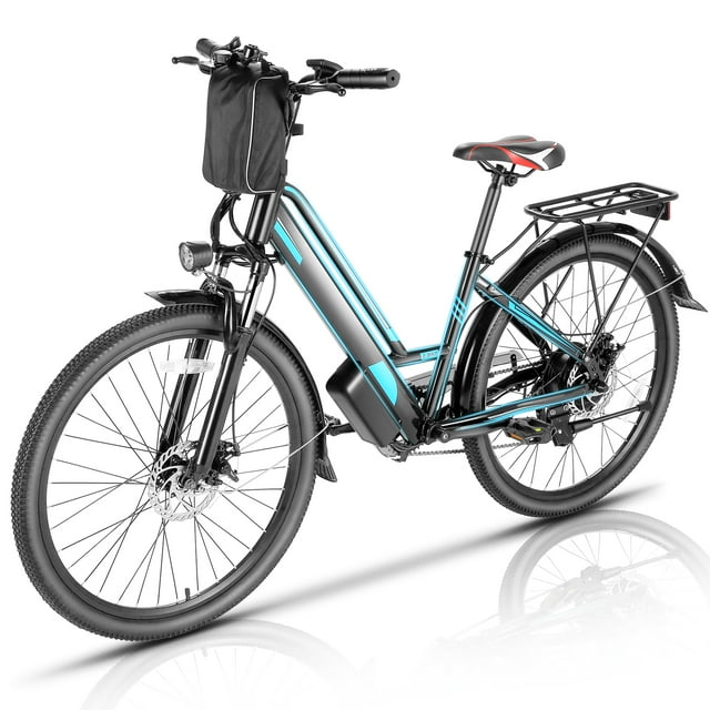 Elifine 500W Electric Bike for Adults, 26" Electric Bicycle with 5