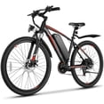 thumbnail image 1 of Elifine 500W Electric Bike for Adults, 27.5" Electric Mountain Bicycle, 48V 10.4Ah Battery UL2849, 19.8mph Aluminum Alloy Commuter Ebike, Lockable Suspension Fork, Shimano 21-Speed Red, 1 of 9