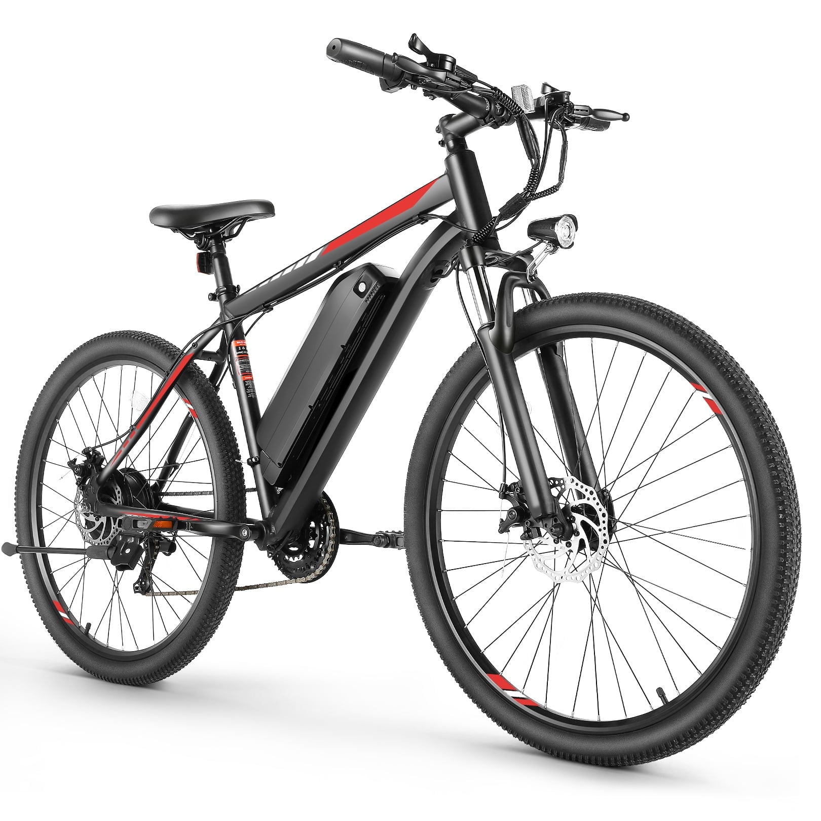 Elifine Electric Bike, 27.5" Ebike for Adults 500W Adult E-bicycles Electric Mountain Bike, 48V 10.4Ah Battery, Mountain E Bike, Lockable Suspension Fork Ebike for Mountain Beach Snow, UL2849