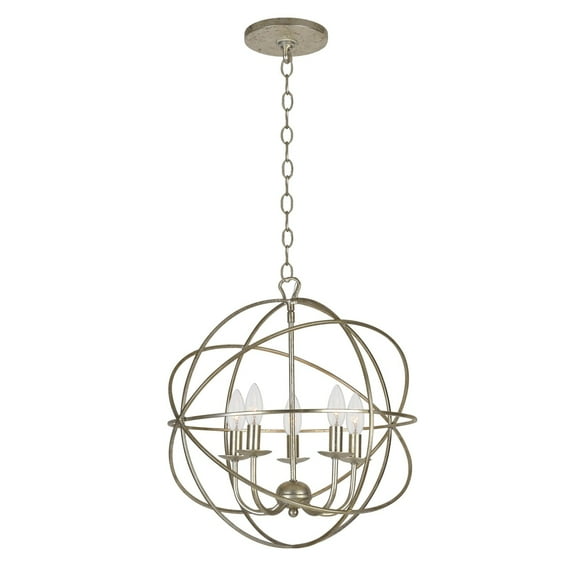 Elight 5 Light Silver Mini Chandelier - 17W x 23H