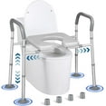 thumbnail image 1 of Eligible Width & Height Adjustable Raised Toilet Seat with Handles, Toilet Seat Risers for Seniors, Toilet Riser with Handles, Elevated Toilet Seat with Handles (with Bucket), 1 of 10