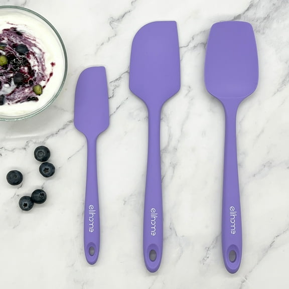 3 Piece Silicone Spatula Set - Purple