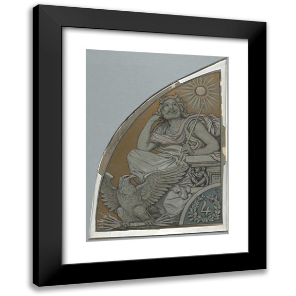 Elihu Vedder 11x14 Black Modern Framed Museum Art Print Titled - Cartoon For Jupiter (1893)