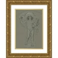 thumbnail image 1 of Elihu Vedder 11x14 Gold Ornate Wood Frame and Double Matted Museum Art Print Titled - Study For&nbsp;Apollo, 1 of 4