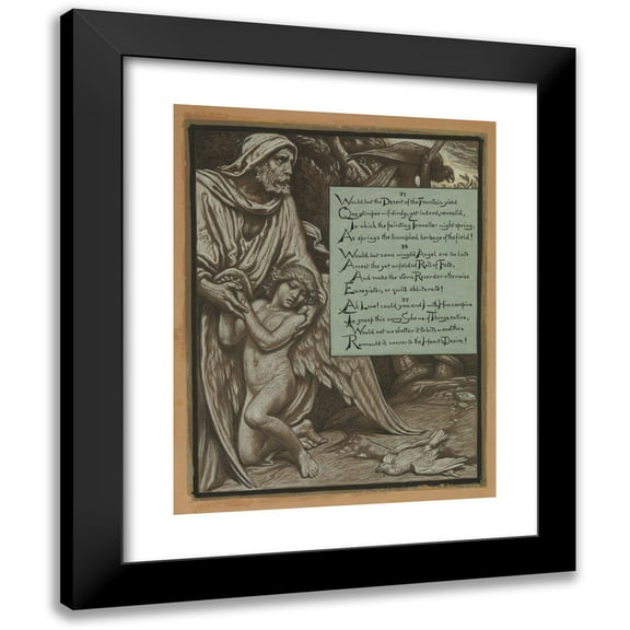 Elihu Vedder 12x14 Black Modern Framed Museum Art Print Titled - The Sorry Scheme (1883-1884)