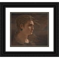 thumbnail image 1 of Elihu Vedder 13x12 Black Ornate Wood Framed Double Matted Museum Art Print Titled: Head of Medusa (1878), 1 of 5