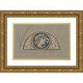 thumbnail image 1 of Elihu Vedder 14x11 Gold Ornate Wood Frame and Double Matted Museum Art Print Titled - Study for Lunette with Female&nbsp;Head (ca.&nbsp;1893), 1 of 4
