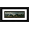 thumbnail image 1 of Elihu Vedder 14x7 Black Ornate Wood Framed Double Matted Museum Art Print Titled: Storm in Umbria (1875), 1 of 5