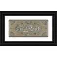 thumbnail image 1 of Elihu Vedder 14x8 Black Ornate Wood Framed Double Matted Museum Art Print Titled: Preliminary Study for Huntington House Ceiling (ca.&nbsp;1893), 1 of 5