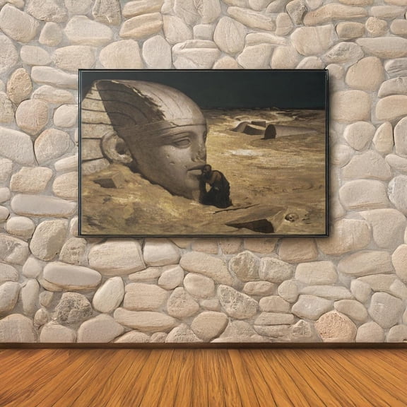 Elihu Vedder Sphinx Print Ancient Egypt Art, Unframed Paper Poster 8x10in