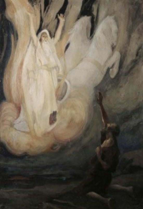 Elijah Ascends in a Chariot of Fire James Tissot (1836-1902French) Jewish Museum New York USA Canvas Art - James Tissot (18 x 24)