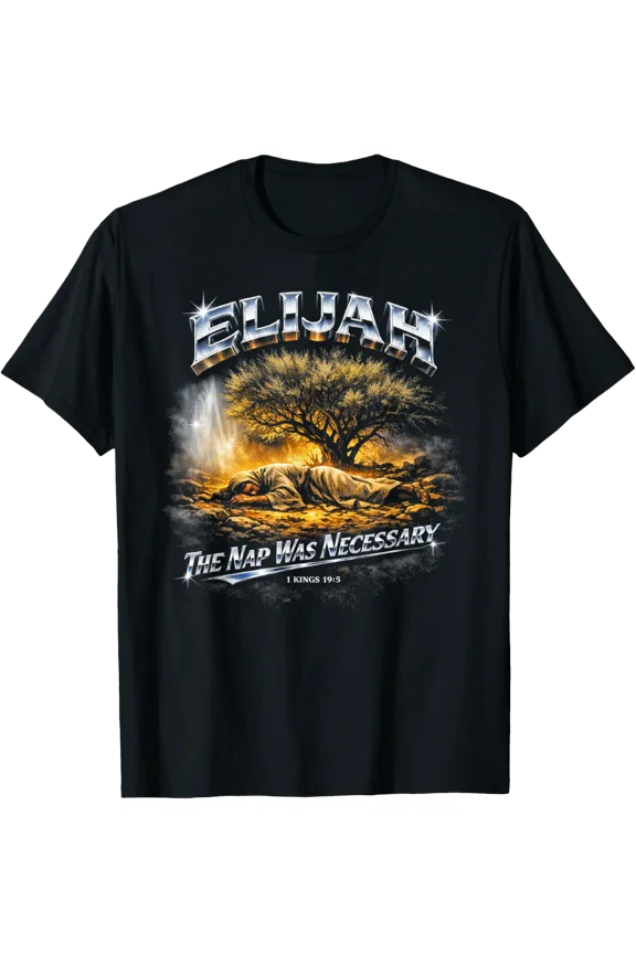 Elijah Bible Study Christian Napping Faith Retro T-Shirt
