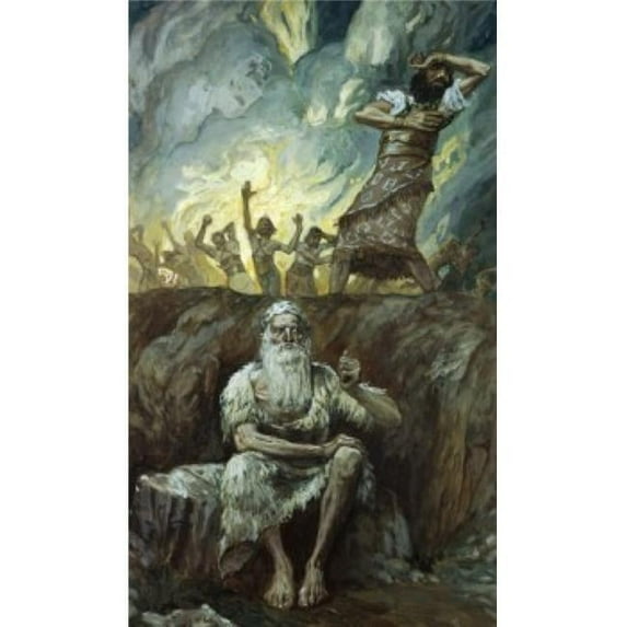Elijah Bringeth Fire From Heaven James J. Tissot 1836-1902 French Jewish Museum New York Poster Print - 18 x 24 in.
