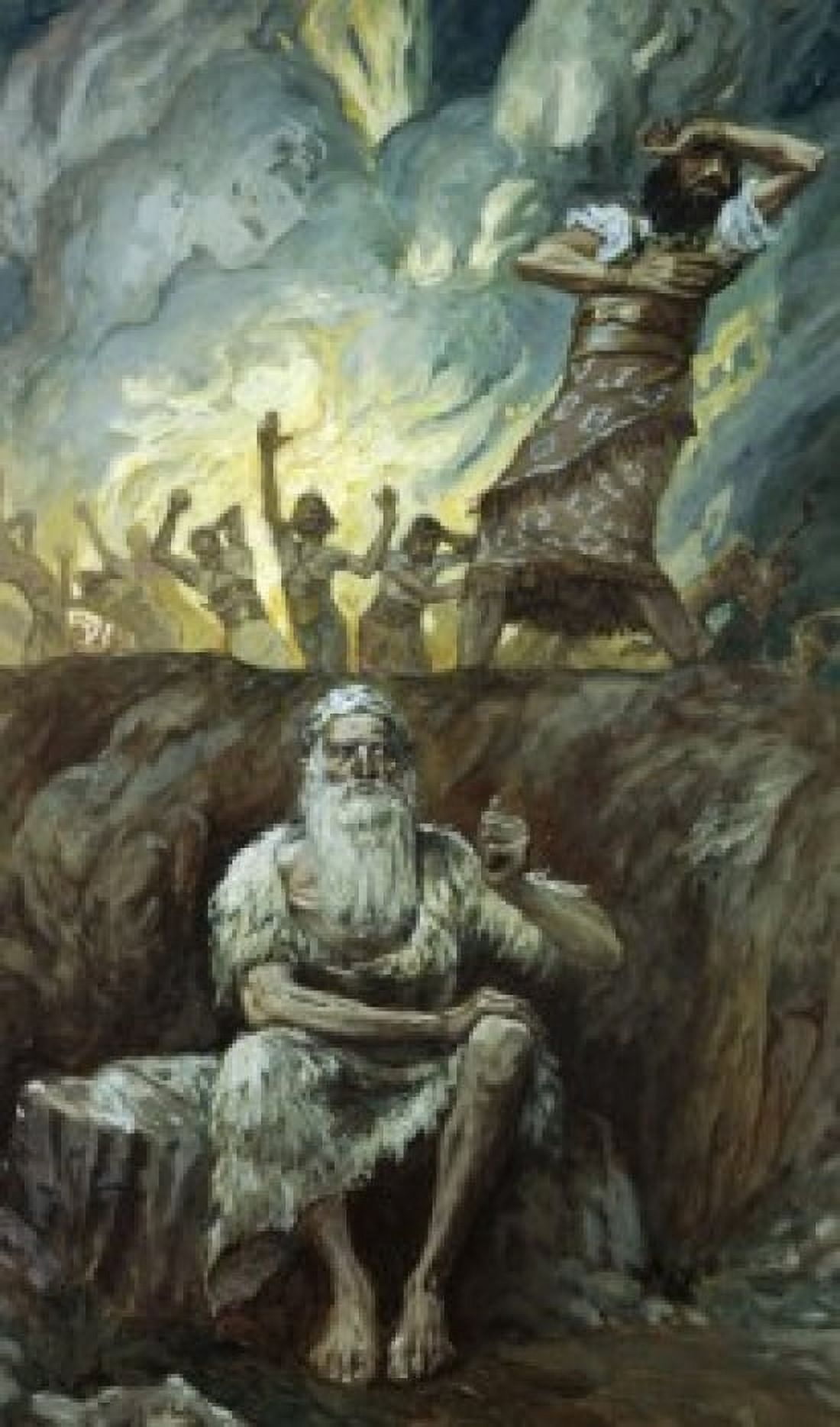 Elijah Bringeth Fire from Heaven James J Tissot (1836-1902French) Jewish Museum New York Canvas Art - James Tissot (18 x 24)