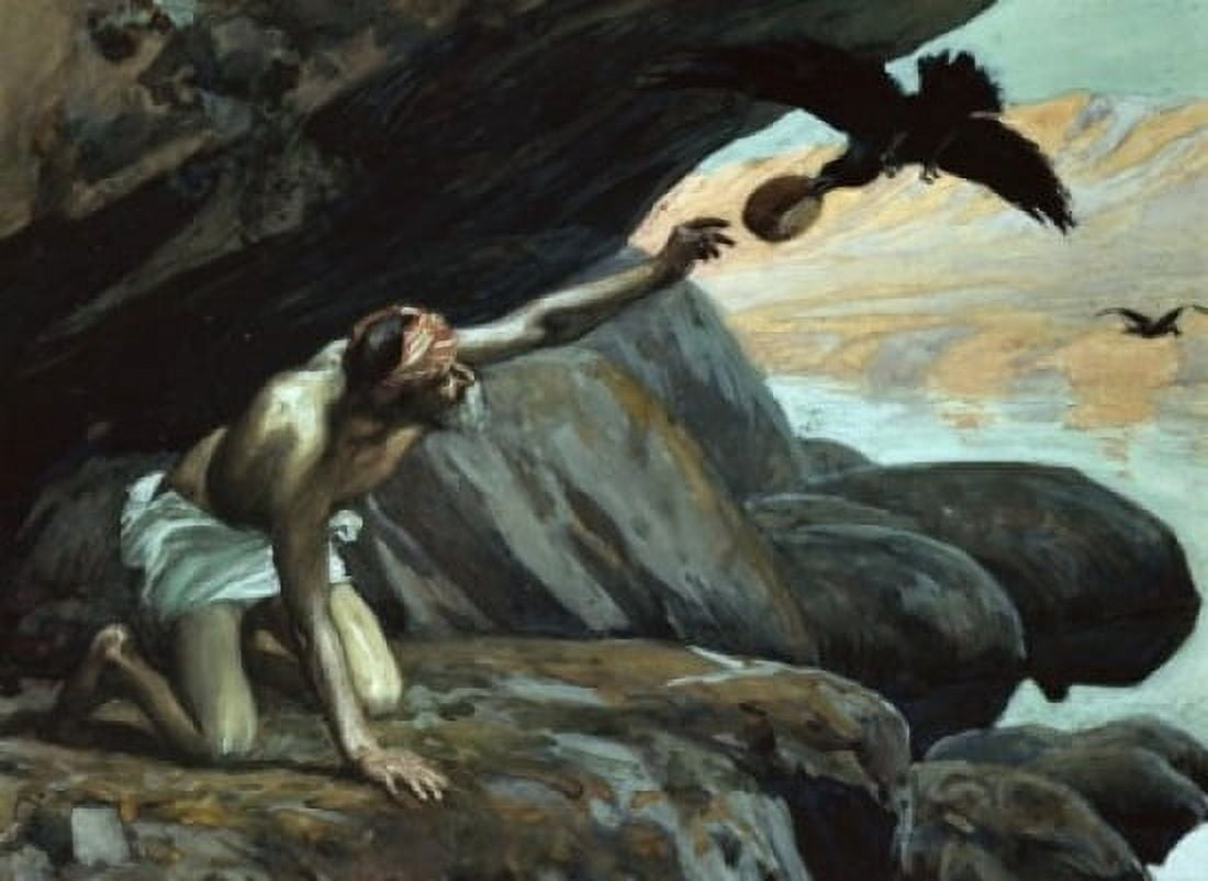 Elijah Fed by the Ravens James Tissot (1836-1902French) Jewish Museum New York Canvas Art - James Tissot (24 x 36)