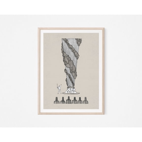 Elijah On Mt. Carmel, Digital Print, Fire From Heaven, Wall Art, Jesus Art, False God Baal, Prophet, Bible Story, Miracle, Israel, Bible Art, Unframed Canvas Size 8x12