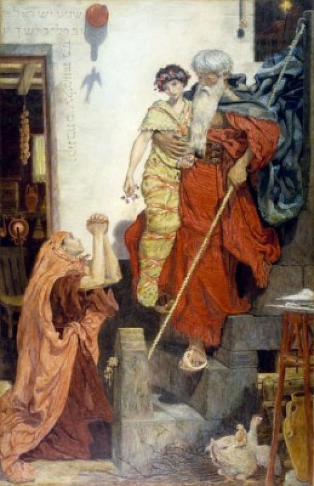 Elijah Restoring the Widows Son by Ford Madox Brown 1868 (1821-1893) UK England London Victoria & Albert Museum Canvas Art - Ford Madox Brown (24 x 36)