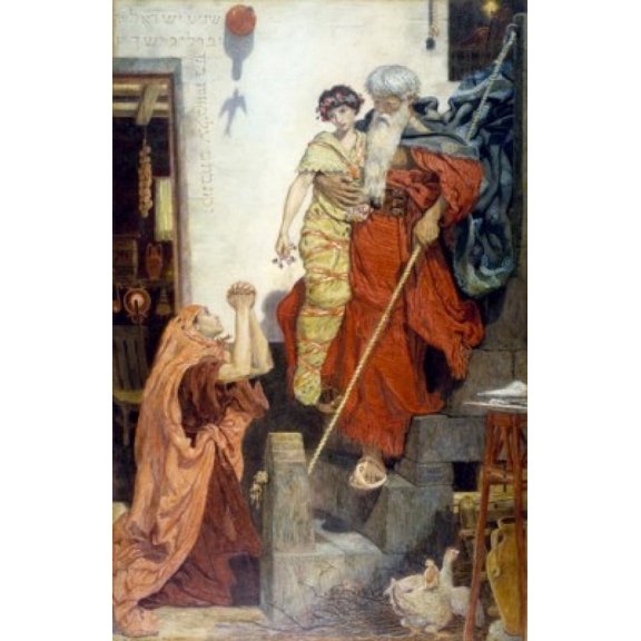 Elijah Restoring the Widows Son by Ford Madox Brown 1868 (1821-1893) UK England London Victoria & Albert Museum Canvas Art - Ford Madox Brown (24 x 36)