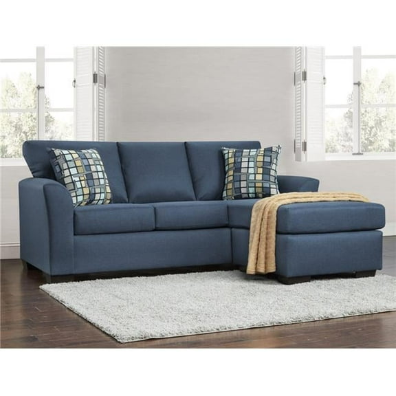 Elijah Sofa Sectional with Reversible Chaise, Blue