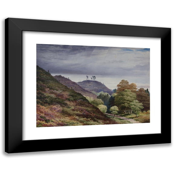 Elijah Walton 14x11 Black Modern Framed Museum Art Print Titled - Cofton Hill (1850-1880)