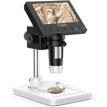 Elikliv Coin Microscope, 4.3" LCD Digital Microscope 1000x, USB Coin Microscope for Error Coins with Lights for Kids Adults, PC View, Windows Compatible