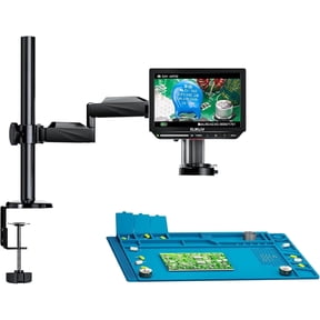 Elikliv EM4K Flex 4K Digital Microscope, 52MP Coin Microscope with 360 Flexible Arm, LCD Screen & HDMI Output for Soldering, Repair & Coin Collecting