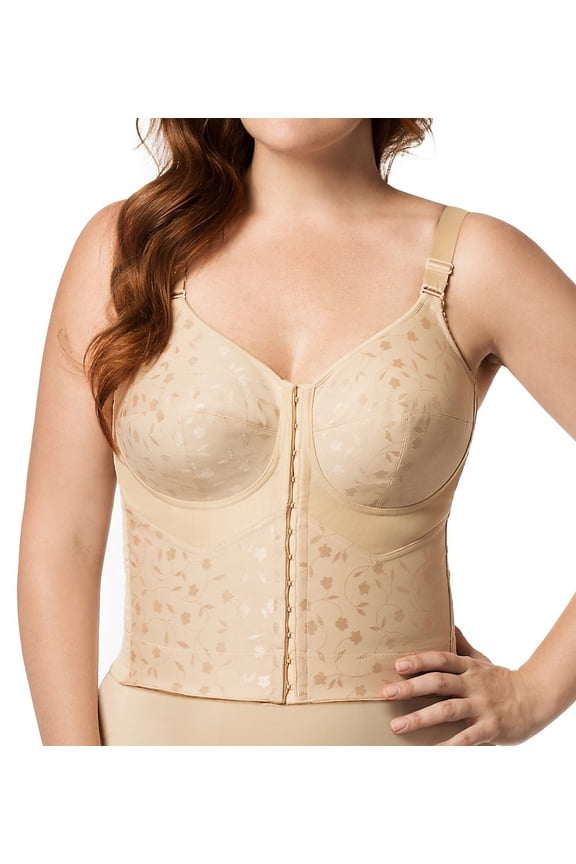 5415 Jacquard Soft-cup Front Hook Longline Bra