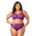 thumbnail image 1 of Elila Women&rsquo;s Plus Size Make It Lace & Microfiber Brief, Medium Coverage, Style 3503 Aubergine, 1 of 2