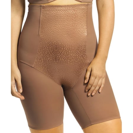 Elila Leopard High Waist Shaper Short (8205),XL,Mocha - Mocha,XL