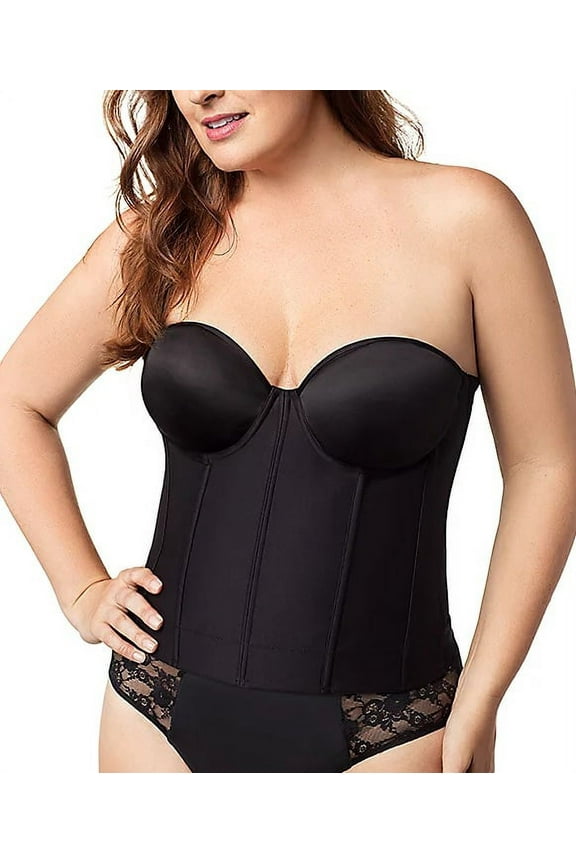 NUDE Molded Strapless Longline Underwire Bustier Bra, US 42E NWOT