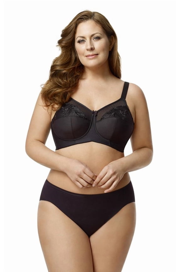 Women's Plus Size Back to Basics Softcup Bra, Full Coverage Wire-Free, Style 1301 Black