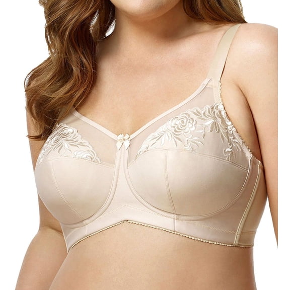 Elila Womens Plus Size Back to Basics Softcup Bra, Full Coverage Wire-Free, Style 1301