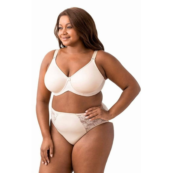 Elila Women's Plus Size Smooth Curves Molded Underwire, Medium Coverage & Support, Style 2411 Beige