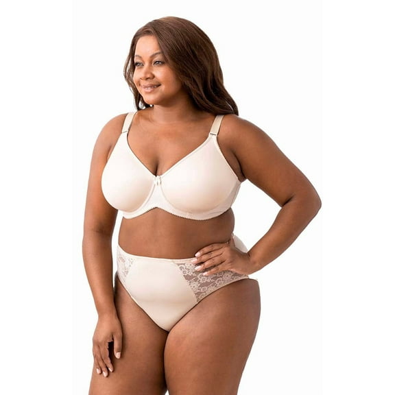 Elila Women's Plus Size Smooth Curves Molded Underwire, Medium Coverage & Support, Style 2411 Beige