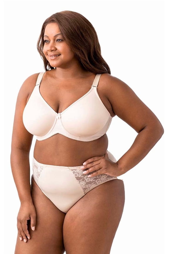 Women's Plus Size Smooth Curves Molded Underwire, Medium Coverage & Support, Style 2411 Beige