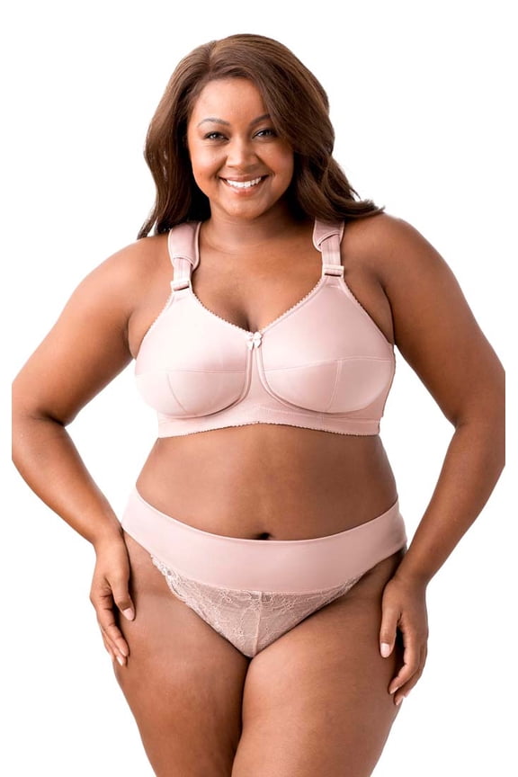 Women's Plus Size Simple Curves Softcup Bra, Full Coverage Wire-Free, Style 1505 Dusty Rose