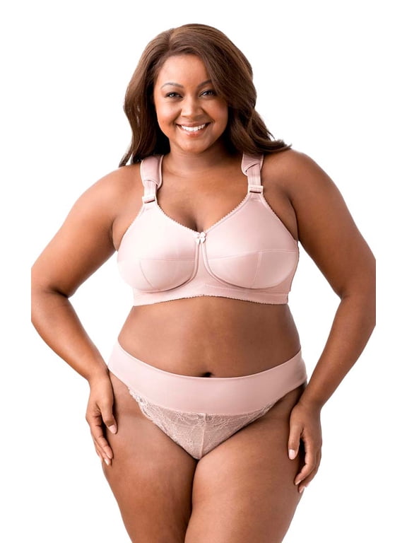 Women's Plus Size Simple Curves Softcup Bra, Full Coverage Wire-Free, Style 1505 Dusty Rose