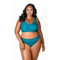 thumbnail image 1 of Elila Women's Plus Size Super Curves Jacquard Softcup Bra, Full Coverage Wire-Free Firm Support, Style 1305 Emerald Green, 1 of 2