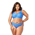 thumbnail image 1 of Elila Women's Plus Size Super Curves Jacquard Softcup Bra, Full Coverage Wire-Free Firm Support, Style 1305 Cobalt Blue, 1 of 10
